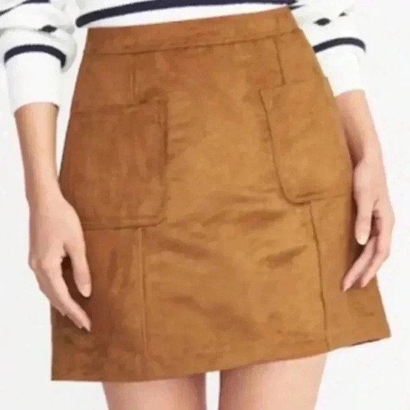 NWT Old Navy Faux Suede Midi Skirt - Picture 1 of 7